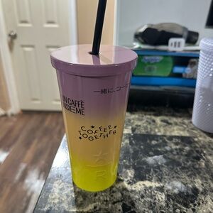 Brand new 16 ounce stainless steel  Starbucks Tumbler with Straw.